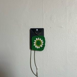 Handmade crochet granny square necklace